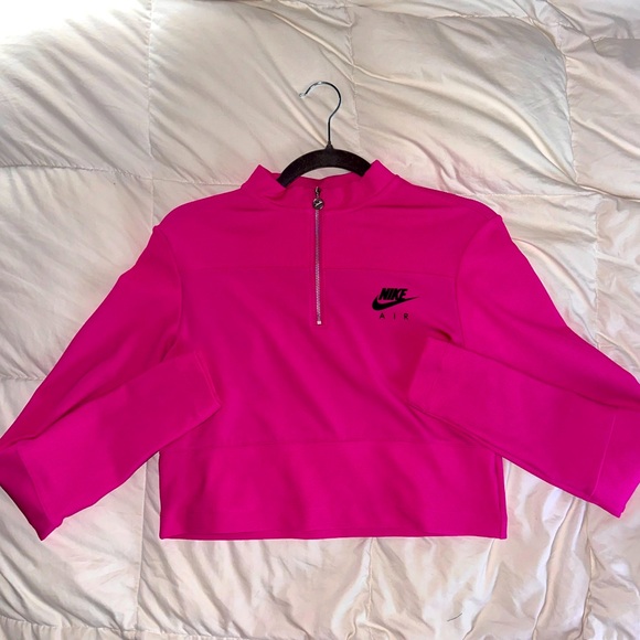 Like New! Nike Air Ribbed Cropped Quarter Zip Size L - Picture 1 of 4